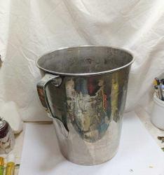 NİKEL KAPLAMA ANTİKA BAKIR KOVA