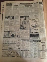 YENİ SABAH GAZETESİ 4 EYLÜL 1959 YIL :22 SAYI :7364--OEEC Heyeti Dış Ticaret  Durumunu İnceledi --Dün  gece Tophane  de feci bir trafik kazası oldu --D.P Genel İdare Kurulu  2 Mühim Toplantı Yaptı --Kahve kaçakçılarının  duruşması başladı --Diyarbakır da bir gazete Kürtçe şiir yayınladı --Ankara da yeni  bir  döviz kaçakçılığı --Kızıllar Hint Topraklarına Girmeye Devam Ediyor --Faik Gökay  icabında  oyuncu  değişmesini  men ederiz  dedi --İsmail  dün  Galatasaray  antrenmanına  katıldı --Balkan güreş  karması  Rusya ile karşılaşacak-- Milli ligin  20 Takımı :Şekerhilal --Bisiklet  Yarışını  M.Ertan  Kazandı --Su topu  maçında Moda İ.Y.i  ile  berabere kaldı --