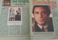 HÜRRİYET GAZETESİ-TELESKOP DERGİSİ-TELEVİZYON EKİ-8 NİSAN-14 NİSAN-1995-KANUNA KARŞI-PEMBE DİZİLER-YALAN RÜZGARI-MARİMAR-CESUR VE GÜZEL-AÇIKÖĞRETİM-SENSİZ YAŞAYAMAM-HÜLYA KOÇYİĞİT-CEMAL GENCER-SİNEMA-RAZİYE-KAMURAN USLUER-YASEMİN ÖYMEN-OĞUZ TUNÇ-TUZAK-FARUK PEKER-ÇİĞDEM İŞBİLİR-ŞAMPİYONLARIN AŞKI-SHİRLEY KNİGHT-TONY LO BİANCO-ÇILGINLAR EVİ-KİRSTİE ALLEY-ALİSON LA PLACA-SOL AYAĞIM-DANİEL DAY LEWİS-RAY MCANALLY-BRENDA FRİCKER-EMLAKÇI-AL PACİNO-JACK LEMMON-ED HARRİS-ALAN ARKİN-KEVİN SPACEYT