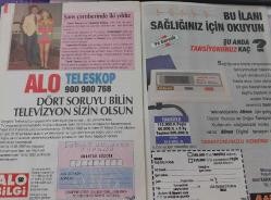 HÜRRİYET GAZETESİ-TELESKOP DERGİSİ-TELEVİZYON EKİ-25 NİSAN- 1 MAYIS-1992-KAPAK-FOTOĞRAF-RÖPORTAJ-TARIK TARCAN-YASEMİN KOŞAL-EUROVISION-ÇARKIFELEK-BİR BAŞKA GECE-YASEMİN YALÇIN-ŞEMSİ İNKAYA-CEVRİYEM-TÜRKAN ŞORAY-KADİR İNANIR-MEMDUH ÜN-ŞANS ÇEMBERİ