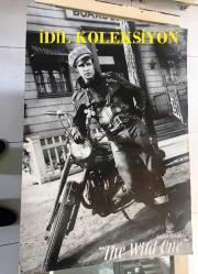 KANLI HÜCUM, ORİJİNAL MARLON BRANDO SİNEMA, Film AFİŞİ, (The Wild One) 1953, FİLM AFİŞİ / POSTERİ - BÜYÜK BOY - ORİJİNAL - 68 X 48 cm EBADINDA - Original Turkish Big Size Movie Poster - Laslo Benedek, John Paxton, Frank Rooney, Ben Maddow,