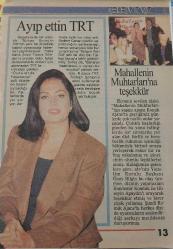 HÜRRİYET GAZETESİ-TELESKOP DERGİSİ-TELEVİZYON EKİ-29 NİSAN-5 MAYIS-1995-KAPAK-FOTOĞRAF-RÖPORTAJ-İDİL ÇELİKER-HEDEF-TÜRKAN ŞORAY-TRT-SOLGUN SARI GÜL-MAHALENİN MUHTARLARI-AYDAN BURHAN-CİHAT TAMER-ERKAN CAN-GÜLŞEN ABİ-HALUK BİLGİNER-NİLÜFER AÇIKALIN-SELİM NAŞİT-ASUMAN ARSAN-CAN BARSLAN-YILDIRAY ŞAHİNLER-ERDAL KÜÇÜKKÖMÜRCÜ
