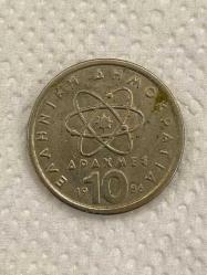 1986 Yunanistan 10 drahmi madeni para ÇT
