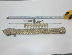 Eski 1980 lerin 925 Gümüş Midyat Telkari Kemer Kolye Küpe ve Yüzük Set 314 gram