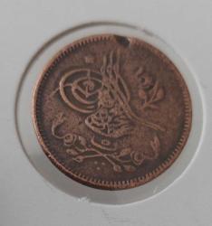 1255-6 SULTAN ABDÜLMECİD BAKIR CÜLÜS 5 PARA MISIR BASKISI ORİJİNAL ÇOK ÇOK TEMİZ 1M2RR1 ÇOK NADİR