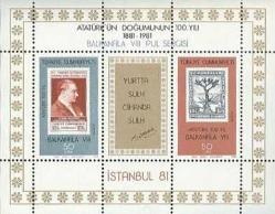 Türkiye Atatürk'ün Doğumunun 100. yılı 1881-1981, Hatıra Blok Pulu, 