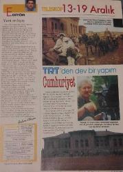 HÜRRİYET GAZETESİ-TELESKOP DERGİSİ-TELEVİZYON EKİ-13 ARALIK-19 ARALIK-1997-KAPAK-FOTOĞRAF-RÖPORTAJ-DİDEM UZEL-BEST MODEL-DENİZ AKKAYA-KENAN İMİRZALIOĞLU-BEKİR ÇOŞKUN-ŞEHNAZ TANGO-MERVE İLDENİZ-AKASYA PASAJI-CUMHURİYET-DÜNYA KÜLTÜRLERİ-HÜLYA DARCAN-GAP-PERRAN KUTMAN-AYDAN BURHAN-HÜLYA AVŞAR-HAVAALANI-BALIKÇI KRAL-ÖLÜM TRENİ-PEMBE DİZİLER-İLK AŞK-HAYAT AĞACI-CESUR VE GÜZEL