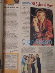 HÜRRİYET GAZETESİ-TELESKOP DERGİSİ-TELEVİZYON EKİ-28 ŞUBAT-6 MART-1998-KAPAK-FOTOĞRAF-RÖPORTAJ-BROOKE SHİELDS-ÇILGIN SUSAN-BEKİR ÇOŞKUN-NAZLI TOSUNOĞLU-REHA ERUS-FİRST LADY-HALİT KIVANÇ-RANA ELİK-MAVİ GÖL-ŞAFAK SEZER-TEK KİŞİLİK OYUN-EBRU AKEL-MURAT BAŞOĞLU-EBRU KARANFİLCİ-GÜL ERDA-SON NOKTA-SAMUEL L.JACKSON-HADİ ANLAT BAKALIM-HİLLARY CLİNTON-GERARD DEPARDİEU-SAGANNE KALESİ-KÜÇÜK İBO-LA NENA-ŞEYTANIN GÖZYAŞLARI