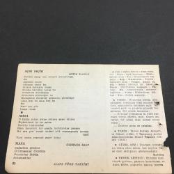 6 ŞUBAT 1960 -TAKVİM YAPRAĞI-DOĞUM GÜNÜ HEDİYESİ-AJANS TÜRK-ŞİİRLİ VE SAATLİ TAKVİMİ,HALİT FAHRİ OZANSOY,ÖRCÜN TEKELİOĞLU,METİN ELOĞLU,ÖZDEMİR ASAF,FAL,FIFRA,2.SULTAN AHMETİN ÖLÜMÜ,1695,MÜNİF PAŞANIN ÖLÜMÜ 1910,GÜZEL SÖZ,YEMEK LİSTESİ