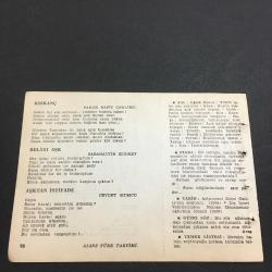 15 ŞUBAT 1960 -TAKVİM YAPRAĞI-DOĞUM GÜNÜ HEDİYESİ-AJANS TÜRK-ŞİİRLİ VE SAATLİ TAKVİMİ,ERDOĞAN ALKAN,ÜMİT YAŞAR OĞUZCAN,FARUK NAFIZ ÇAMLIBEL,SABAHATTİN KUDRET,CEVDET MUMCU,FAL,FIKRA,GALİLENİN DOĞUMU 1564,NUMAN MENEMENCİOĞLUNUN ÖLÜMÜ 1958,GÜZEL SÖZ,YEMEK LİSTESİ