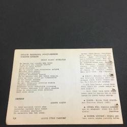 19 ŞUBAT 1960 -TAKVİM YAPRAĞI-DOĞUM GÜNÜ HEDİYESİ-AJANS TÜRK-ŞİİRLİ VE SAATLİ TAKVİMİ,YAHYA KEMAL BEYATLI,ORHAN SEYFİ ORHON,BEDRİ RAHMİ EYÜBOĞLU,AHMET HAŞİM,FAL,FIKRA,TİMURUN ÖLÜMÜ 1405,,GÜZEL SÖZ,YEMEK LİSTESİ