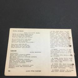 24 ŞUBAT 1960 -TAKVİM YAPRAĞI-DOĞUM GÜNÜ HEDİYESİ-AJANS TÜRK-ŞİİRLİ VE SAATLİ TAKVİMİ,MEHMET NECATİ ÖNGAY,ŞÜKRÜ ENİS REGÜ,ÖMER BEDRETTİN UŞAKLI,DOĞAN ERGENELİ,,FAL,FIKRA,SULTAN CEMİN ÖLÜMÜ 1485,TRABZONUN,KURTULUŞU 1918,ÖMER BEDRETTİN UŞAKLIGİLİN ÖLÜMÜ 1946,GÜZEL SÖZ,YEMEK LİSTESİ