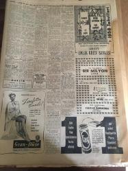 YENİ SABAH GAZETESİ 20 ARALIK 1958 YIL :21 SAYI :7111---Amerika 4 tonluk bir suni  peyk  attı ---Amerika Türkiye ye  850 milyon  tl hibe ediyor --Kıbrıs da  Rumlar dün  iki Türk 'ü  yaraladılar --Meclis de üç sözlü soruya cevap verildi --Benzincinin  katili henüz bulunamadı --Vilayet Meclisinde  Dünkü  Lodos  Fırtınası  ---Yılbaşı  gecesi  yemek  fiyatı  40 liradan  fazla olmayacak --Mareşal Bulganın suçlu olduğu  itiraf ediyor --Kredinin  temini  tensikatı durduracağı  yerde arttırdı --Kalifiye  tersane  işçileri Denizcilik Bankasını Terk Ediyor ---Çaydamar  Kömür  Ocağındaki  Yangın --Mikoyan 'ın  Amerika 'yı  ziyareti ümit verici --Sinema :Kumpanya ,Çayhane ----N.Sel  Prensiplerimden  Fedakarlık Etmem diyor --Lig  heyecanı  tekrar başladı --S.Giz  ,Reislikten  feragat  ediyor ----Beşiktaş dördüncü  olursa  ,futbolculara 1800 er  lira verecek--