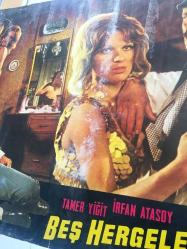 Beş Hergele, ORİJİNAL TÜRKÇE SİNEMA, Film AFİŞİ,  1971, FİLM AFİŞİ / POSTERİ - BÜYÜK BOY - ORİJİNAL - 70 X 47 cm EBADINDA - Original Turkish Big Size Movie Poster - Yılmaz Atadeniz, Behçet Nacar, Erol Taş, Süheyl Eğriboz, Tamer Yiğit, İrfan Atasoy, Tijen Doray, Safiye Yankı, Ali Yaver, Yılmaz Atadeniz