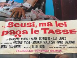 Affedersiniz ama verginizi ödüyor musunuz?, ORİJİNAL İTALYANCA SİNEMA, Film AFİŞİ, (Scusi, ma lei le paga le tasse?) 1971, FİLM AFİŞİ / POSTERİ - BÜYÜK BOY - ORİJİNAL - 66 X 45 cm EBADINDA - Original Turkish Big Size Movie Poster - Mino Guerrini, Mino Guerrini, Amedeo Sollazzo, Vittorio Vighi, Franco Franchi, Ciccio Ingrassia, Umberto D'Orsi, Karin Schubert, Ilia Lopez, Tommy Polgár, Dante Cleri, Luca Sportelli, Gianni Bizio, Aldo Sala, Lino Banfi, Daniela Badioli