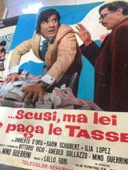Affedersiniz ama verginizi ödüyor musunuz?, ORİJİNAL İTALYANCA SİNEMA, Film AFİŞİ, (Scusi, ma lei le paga le tasse?) 1971, FİLM AFİŞİ / POSTERİ - BÜYÜK BOY - ORİJİNAL - 66 X 45 cm EBADINDA - Original Turkish Big Size Movie Poster - Mino Guerrini, Mino Guerrini, Amedeo Sollazzo, Vittorio Vighi, Franco Franchi, Ciccio Ingrassia, Umberto D'Orsi, Karin Schubert, Ilia Lopez, Tommy Polgár, Dante Cleri, Luca Sportelli, Gianni Bizio, Aldo Sala, Lino Banfi, Daniela Badioli