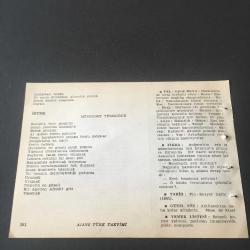 26 HAZİRAN 1960-TAKVİM YAPRAĞI-DOĞUM GÜNÜ HEDİYESİ- AJANS TÜRK-ŞİİRLİ VE SAATLİ TAKVİMİ,TURAN TEKDOĞAN,MÜVEDDET TÜRKUĞUR,FAL,FIKRA,FİN SOVYET HARBİ 1941,GÜZEL SÖZ,YEMEK LİSTESİ