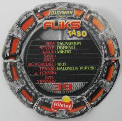 Digimon 2001 Yılı Orijinal Dönem Tasosu Tsunomon - 39