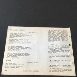 7 TEMMUZ 1960 -TAKVİM YAPRAĞI-DOĞUM GÜNÜ HEDİYESİ-AJANS TÜRK-ŞİİRLİ VE SAATLİ TAKVİMİ,ORHAN VELİ KANIK,SAİT ÇEKMEGİL,SEVİM DİL,HALİM YAĞCIOĞLU,MEHMET GÖNÜL,FAL,FIKRA,ÇİN JAPON HARBİNİN BAŞLAMASI 1937,GÜZEL SÖZ,YEMEK LİSTESİ