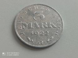 3 MARK 1922 -G- ALMANYA