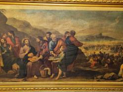 17267-ALTIN YALDIZLI AHŞAP ÇERÇEVE TAŞ BASKI RESİM