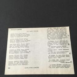 13 EYLÜL 1960 -TAKVİM YAPRAĞI-DOĞUM GÜNÜ HEDİYESİ-AJANS TÜRK-ŞİİRLİ VE SAATLİ TAKVİMİ,MUNİS FAİK OZANSOY,CELAL SILAY,ALİ CANİP YÖNTEM,FAL,FIKRA,SAKARYA ZAFERİ 1921,GÜZEL SÖZ,YEMEK LİSTESİ