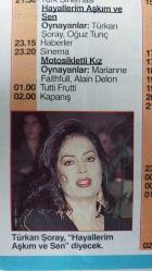 SABAH GAZETESİ-SABAH TV GUIDE DERGİSİ-TV GUIDE-DERGİ-EK-MODERN TV REHBER-30 MAYIS-5 HAZİRAN-1992-KAPAK-FOTOĞRAF-RÖPORTAJ-DERYA BAYKAL-FERHAN ŞENSOY-BODRUM-EYŞE EGESOY-CUMARTESİ EĞLENCESİ-NEŞE KARABÖCEK-İNTİZAR-TÜRKAN ŞORAY-HAYALLERİM AŞKIM VE SEN-FULDEN URAS-YALNIZIZ-HALİT KIVANÇ-BORA GENCER-GENCER AİLESİ-CENNETE GELDİK-SEN BİR APTALSIN-ROBERT LİNDSAY-KARADOĞAN-SERDAR GÖKHAN-MÜŞERREF TEZCAN-DEFİNE ADASI-CHARLTON HESTON-ENGİN ÇAĞLAR-OĞUZ TUNÇ