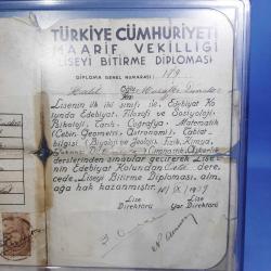 1938 Lise Diploması