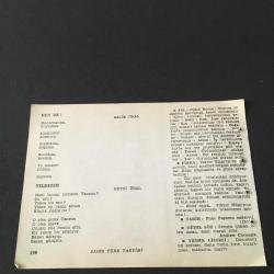 22 EKİM 1960 -TAKVİM YAPRAĞI-DOĞUM GÜNÜ HEDİYESİ-AJANS TÜRK-ŞİİRLİ VE SAATLİ TAKVİMİ,ZEKİ YILMAZ,KEMAL TANSU,SEZAİ TÜRER,GÜLER GÖKÇAL,SALİH ÖNAL,FETHİ ÜNAL,FAL,FIKRA,FUAT PAŞANIN SADARETİ 1861,GÜZEL SÖZ,YEMEK LİSTESİ