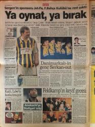 Sabah Gazetesi,19 Mart 1999,Türkiye, Duman, Lens, Erdoğan, Zara, Beşiktaş, Mustafa Denizli, Adamlar, Fenerbahçe, Moldova, Fatih Terim, Aziz Yıldırım, Aziz, Yusuf, Eren, Danimarka, İsviçre, Bero, Tayfun, AKP, Şili, Rusya, Galatasaray, Real Madrid, Şampiyonlar Ligi, Lyon, Ceza, Emre, Hagi, Emrah, Roda