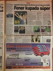 Sabah Gazetesi,19 Mart 1999,Türkiye, Duman, Lens, Erdoğan, Zara, Beşiktaş, Mustafa Denizli, Adamlar, Fenerbahçe, Moldova, Fatih Terim, Aziz Yıldırım, Aziz, Yusuf, Eren, Danimarka, İsviçre, Bero, Tayfun, AKP, Şili, Rusya, Galatasaray, Real Madrid, Şampiyonlar Ligi, Lyon, Ceza, Emre, Hagi, Emrah, Roda