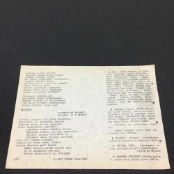 1 ARALIK 1960 -TAKVİM YAPRAĞI-DOĞUM GÜNÜ HEDİYESİ- AJANS TÜRK - ŞİİRLİ VE SAATLİ TAKVİMİ,FARUK NAFIZ ÇAMLIBEL,ÖZBEK İNCEBAYRAKTAR,ALFREDDE MUSSET,FAL,FIKRA,ALFREDDE MUSSETİN DOĞUMU 1810,GÜZEL SÖZ,YEMEK LİSTESİ
