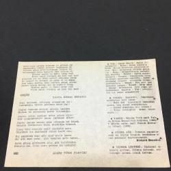 2 ARALIK 1960 -TAKVİM YAPRAĞI-DOĞUM GÜNÜ HEDİYESİ- AJANS TÜRK - ŞİİRLİ VE SAATLİ TAKVİMİ,NAMIK KEMAL,YAHYA KEMAL BEYATLI,FAL,FIKRA,YAHYA KEMAL BEYATLININ DOĞUMU 1884,NAMIK KEMALİN ÖLÜMÜ 1888,GÜZEL SÖZ,YEMEK LİSTESİ