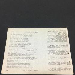 21 ARALIK 1960 -TAKVİM YAPRAĞI-DOĞUM GÜNÜ HEDİYESİ- AJANS TÜRK - ŞİİRLİ VE SAATLİ TAKVİMİ,FARUK NAFIZ ÇAMLIBEL,HALİT FAHRİ OZANSOY,ZİYA OSMAN SABA,FAL,FIKRA,16.LUİ NİN İDAMI 1793,GÜZEL SÖZ,YEMEK LİSTESİ