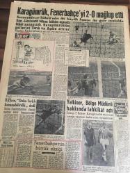 YENİ SABAH GAZETESİ 13 KASIM 1959 YIL:22 SAYI :7434---İnönü Tekrar İktidara Gelirsek Vatandaş Huzura Kavuşacak  Dedi --Beyaz Sarayın Sözcüsü Hagerty  Bugün Geliyor --Vali Foot 'un Affettiği  Üç Türk  Denizcisi  Ankara da --45 Amerikalı  Havacının İzmir Nato Karargahındaki  Vazifelerine  Son Verildi --Sanayi Odasında Meslek  Komiteleri  Seçimi Yarın--Bir petrol  şirketi  tanker  inşa etti --İlk Feza Yolcusu Kadın Mı Olacak ?--Karagümrük ,Fenerbahçe'yi  2-0 mağlup  etti --B.Eken Daha Farklı Kazanabilirdik  dedi ---Yetkiner  ,Bölge  Müdürü Hakkında Tahkikat Açtı --