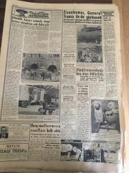 YENİ SABAH GAZETESİ 12 KASIM 1959 YIL :22 SAYI :7433--Maarif  Mevzuunda  CHP .DP.den  davacı ---3 Türk denizcisi ,Kıbrıs da birer sene  hapis  yatacak --Akis ,Şah davasında mahkum oldu --Sandık cinayetinin  duruşması  dün başladı --Halk istimlak bedellerin  ödenmeyişinden  şikayetçi  --B.Amerika da  Çalışma Vekili Şapkası Yedi --Konyalıların  yarısı sevinçli  yarısı üzgün --Vali  kaidelere uymayan  3 şoförün  ehliyetini  aldı --Eisenhower  General  Franco  ile  de görüşecek---İhraç mallarımızın  vasıfları  belli oldu --Fezaya  fırlatılacak  ilk füze -uçak  hazırlanıyor --Kasımpaşa ,Beşiktaş dan  puan  aldı :0-0--Beykoz 'u  2-0 yenen Feriköy sonunculuktan  kurtuldu --Fenerbahçe -K.Gümrük Bugün  Karşılaşıyorlar --Fenerbahçe  futbolculara artık normal prim veriyor --