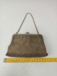 Antika 1900'ler Başları Osmanlı Dönem Örme Alpaka Bayan El Çantası