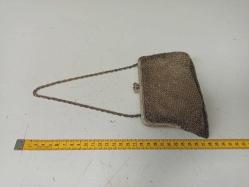 Antika 1900'ler Başları Osmanlı Dönem Örme Alpaka Bayan El Çantası