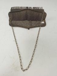 Antika 1800'ler Osmanlı Dönem El Örme Alpaka Bayan El Çantası