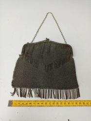 Antika 1800'ler Osmanlı Dönem El Örme Alpaka Bayan El Çantası