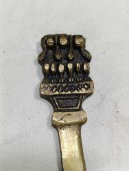 ÜÇ MAYMUN DEKORLU 1950'LERDEN PİRİNÇ ZARF AÇACAĞI