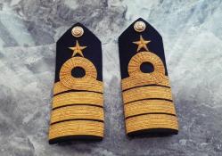 DENİZ KUVVETLERİ ASKERİ ALBAY APOLETİ - RÜTBE - ROZET - MADALYA C343