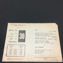 30 OCAK 1958-TAKVİM YAPRAĞI-DOĞUM GÜNÜ HEDİYESİ-AJANS TÜRK-ŞİİRLİ VE SAATLİ TÜRKİYE TAKVİMİ,MARİA RİLKE,PETÖFİ ŞANDOR,FAL,FIKRA,GANDİNİN ÖLÜMÜ 1948,GÜZEL SÖZ,YEMEK LİSTESİ
