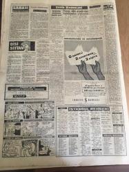 YENİ SABAH GAZETESİ  23 EKİM 1959 YIL :22 SAYI :7413---Hükümet Kıbrıs 'a  silah  kaçırmayı  takbih etti --Şehrimizde yeni bir  D.P Gazetesi Çıkarılıyor --İnönü  Sıkıntıları  Beyhude  Çektik Dedi --B.Almanya Güdümlü  Mermi İmal Edecek ---Polis ,bir  cinayete  bu sefer  iki katil  buldu --Safa Kılıçlıoğlu  Florya  da ki  olay hakkında polise  izahat verdi ---Şampiyon Yugoslavya 'yı  dün gece 74-71 yendik --Galatasaray  da Metin  K.Gümrük 'te  de  Kadri var ---Maraton 'da ancak  5 ve 7. olduk --Uluğ  Hakemlere itiraz  etmeyin  ve rakibi  küçümsemeyin  dedi ---Milyonerin  kızı  bir randevu evinde basıldı --Eiisenhower  'in  zirve toplantısı teklifini  Rusya 'ya kabul  etti ---Devlet  Sektörü İşçileri ,İkinci İkramiyelerini  Alıyor ---