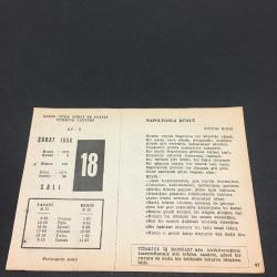 18 ŞUBAT 1958 -TAKVİM YAPRAĞI-DOĞUM GÜNÜ HEDİYESİ-AJANS - TÜRK ŞİİRLİ VE SAATLİ TÜRKİYE TAKVİMİ,VİCTOR HUGO,FAL,FIKRA,PAGANİNİN DOĞUMU,MEGELEN İN ÖLÜMÜ 1564,GÜZEL SÖZ,YEMEK LİSTESİ