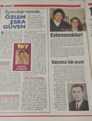 HÜRRİYET GAZETESİ-TV 7 DERGİSİ-TV 7-DERGİ-23 NİSAN-29 NİSAN-1994-KAPAK-FOTOĞRAF-RÖPORTAJ-ÖZLEM ESRA GÜVEN-19.15 KAVGASI-NAZAN ÖNCEL-GÖZDE TAN-MAVİ PEÇELİLER-NADYA-AYNUR-DİLEK-DEMET AKBAĞ-FOKSİLER-KENAN DOĞULU-GÜŞEN ABİ-HALUK BİLGİNER-AYDAN ŞENER-ARENA-NİLÜFER AÇIKALIN-TİYATRO-TV-ÇIKIŞ YOK-KEVİN COSTNER-SEAN YOUNG-GENE HACKMAN-YALAN RÜZGARI-İTALYAN-BRİGİTTA BOCCOLİ-BEHZAT UYGUR-12 MART-PERDE ARKASI-KAYSERİ CEZAEVİ-ROBERT REDFORD-ALİ BARANSEL-EBRU GÜNDEŞ-GÜNEŞ BERBEROĞLU
