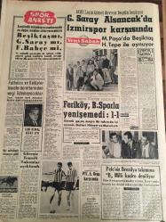 YENİ SABAH GAZETESİ 18 MAYIS 1963 YIL :27 SAYI :8684---Asma köprü çok pahalı çıkmazmış --İnönü dün de Rejim tehlikede değil dedi --Karabük 'te 3 bayan  memur işten ayrıldı --Çıplak dolaşan adamı  63 kişi şikayet etti --Alpiskender  ile Suat Seren AP 'den  ihraç  olunuyor --7 Havacı  emekliye ayrıldı --Hırçın  bir  şark dansözü  :Kezban --De Gaulle  Sistemi  :Siyavuşgil --Yıldırımdan  çöken evde üç kişi  öldü --Bu Modern  Çamaşır Makinesi Ayda 50 lira: Arçelik --Sinemalar: Atlas :Katil Serbest ,İnci :Leyla ve Mecnun Gibi ,Konak :Elmas Kaçakçıları ,Lale : Kaldırım Melekleri  ,Rüya: Korkunç Çığlık ,Site :Vahşi Gençlik ---Galatasaray  Alsancak da İzmir  spor  karşısında --Futbolcu  ve kulüpler  transfer  ücretlerinden vergi ödemeyecekler --Feriköy ,B.Spor la  yenişemedi :1-1-- Con Kemal vefat etti --Pele 'siz  Brezilya takımına  B, Milli  kadro  deniliyor --