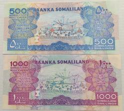 Somaliland 500 - 1000 Shillings - 2006 - 2011 - ÇİL