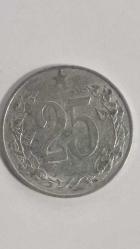 ÇEKOSLAVAKYA 1953  25 HELLER