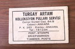 Turgay Artam Kolleksiyon Pulları Servisi Ankara Küçük Zarf